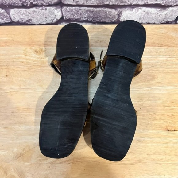 Nine West Brown Leather Strappy Sandals Size 7.5 - Picture 8 of 8